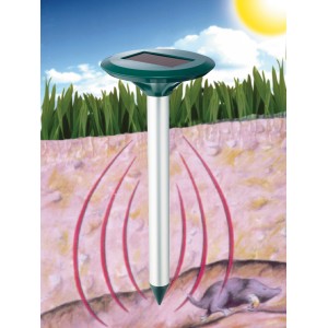 Solar-Maulwurfvertreiber im Einsatz: Maulwurfschreck mit Solarpanel für bis zu 850 m².