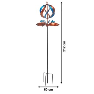 Kobolo Windrad Gartenstecker Dekostecker Windspiel XXL TWIRL