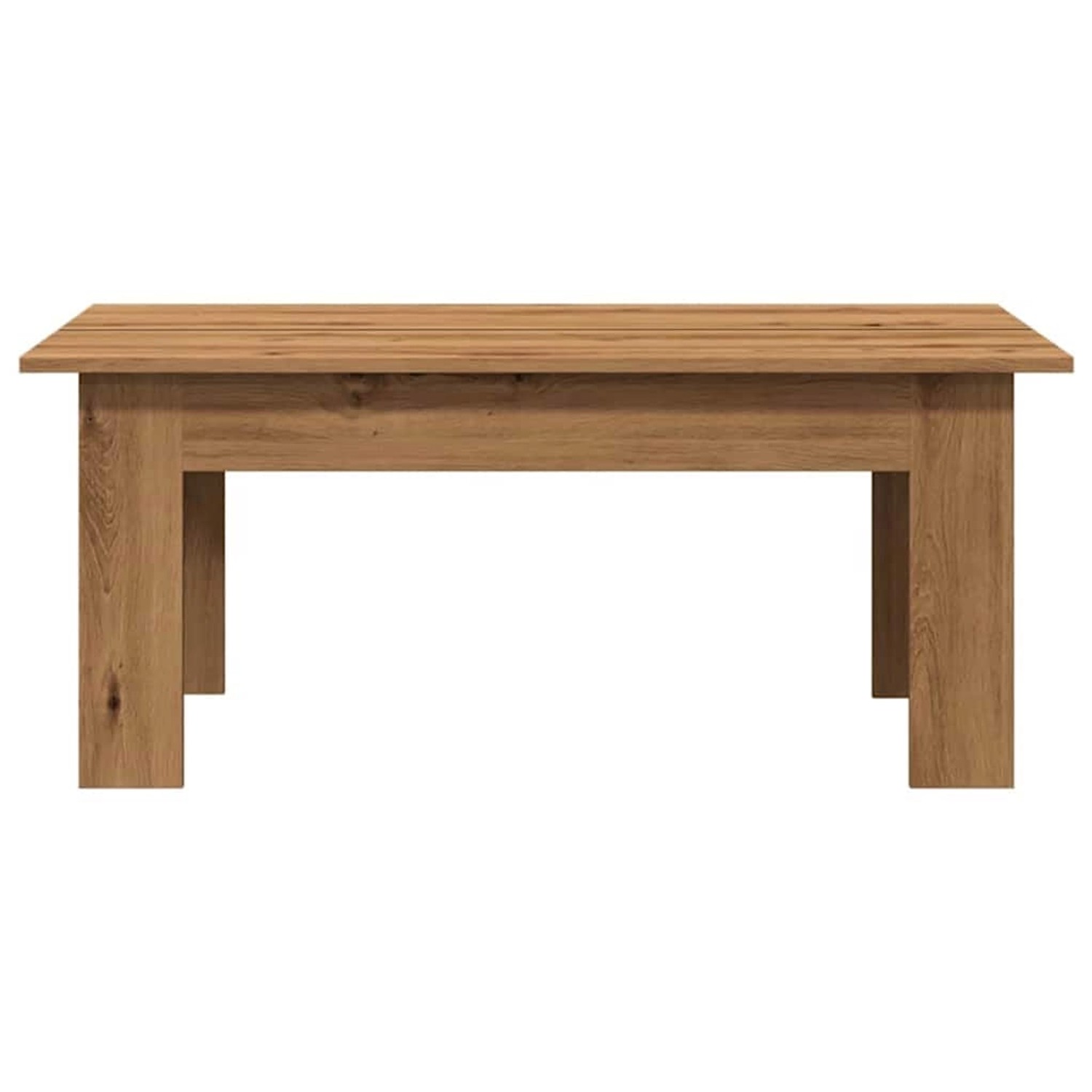 Rechteckiger Couchtisch in Artisan Eiche Optik, aus Holzwerkstoff für das Wohnzimmer.