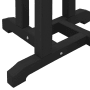 Detailansicht des schwarzen vidaXL Gartenbar Sets aus HDPE-Kunststoff mit Holztextur.