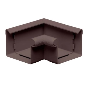 Inefa Rinnenwinkel 90 Grad Inneneck, dunkelbraun, für Kastenrinne NW 68 zur Verbindung von Dachrinnen.