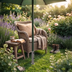 osoltus Edelstahl Bodenhülse für Sonnenschirm im Garten, mit Feststellschrauben, Ø 63mm. Ideal für sicheren Halt.
