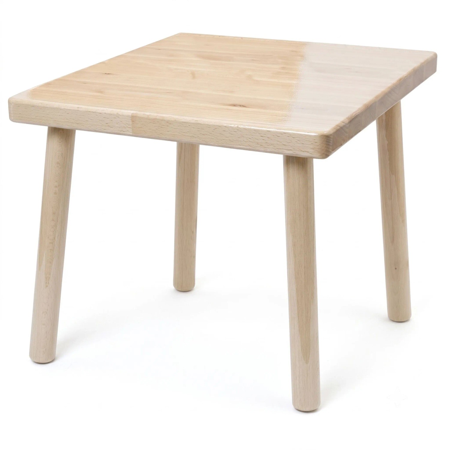 HolzFee Kindertisch Buchenholz Lackiert Tisch Holz 55 x 55 x 50 cm