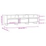 VidaXL TV-Schrank Grau Sonoma, 150 cm breit, Holzwerkstoff mit Fächern und Eisenbeinen.