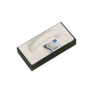 LUX Fliesenwaschbrett Classic, 14x28cm, mit saugfähigem Schwamm und weißem Griff.