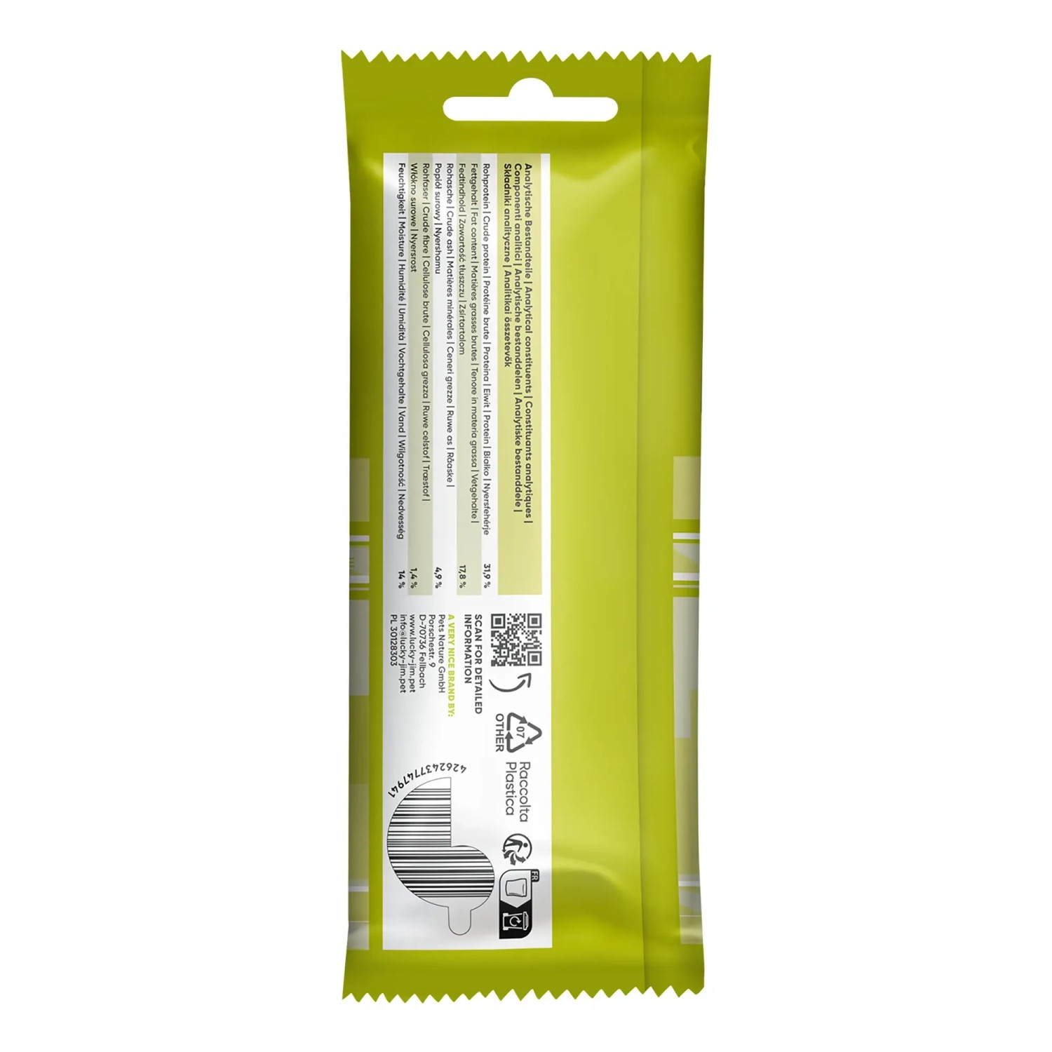 Lucky Jim Hunde-Snacks Gymies Ente, 75g Packung für Belohnung und Training.