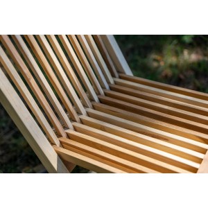 Detailansicht: SAM Teak Gartenstuhl MENORCA, Klappstuhl ohne Armlehnen aus Teakholz.