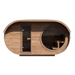 Weka Saunahaus Keila Thermoholz Oval ohne Ofen