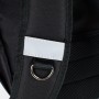 Detailaufnahme: Gepolsterter Schultergurt mit Reflektor und D-Ring am Mephisto Werkzeugrucksack.