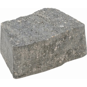 Diephaus Mauertrapezstein Epocca Quarzit, grauer Mauerstein in Trapezform.