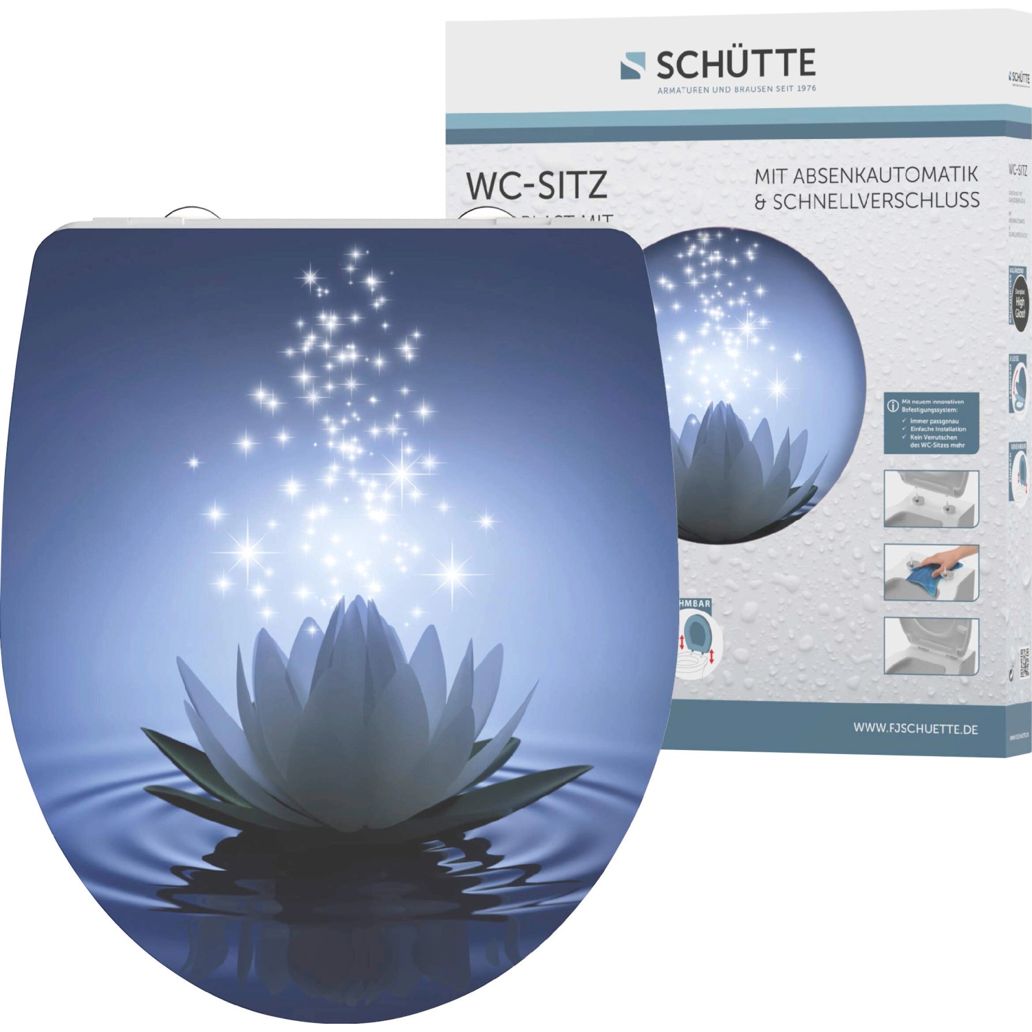 Schütte WC-Sitz »Water Lily«, Duroplast, mit Absenkautomatik und Schnellver günstig online kaufen