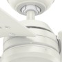 Detailaufnahme des weißen HUNTER FANS Deckenventilators Protos 132 cm.