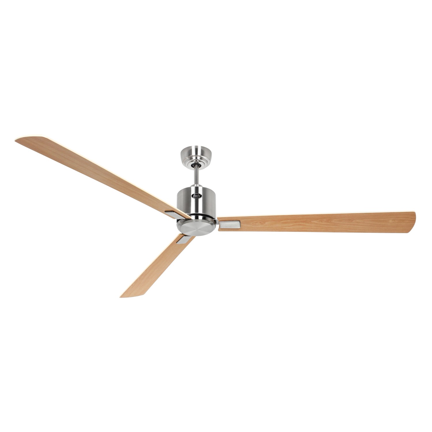 CASAFAN Eco Neo III Deckenventilator, 180cm, Chrom gebürstet, Ahorn/Buche Flügel