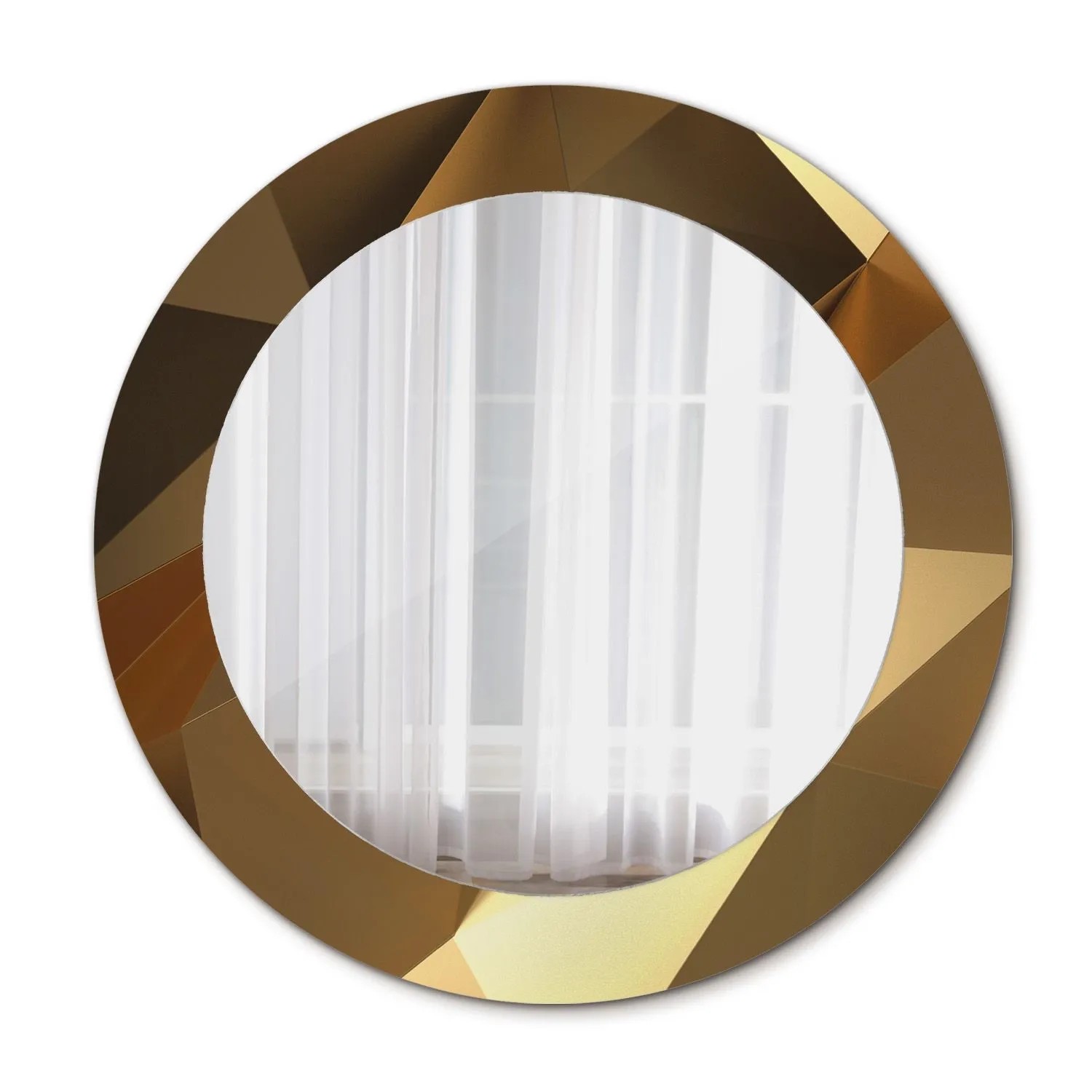 Tulup Spiegel mit Motivdruck Geometrisches Muster 60x60 cm Runder Spiegel A günstig online kaufen
