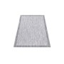 Grauer payé Outdoor Teppich Sommer 70 mit Karo-Gitter Muster, 80x150 cm.