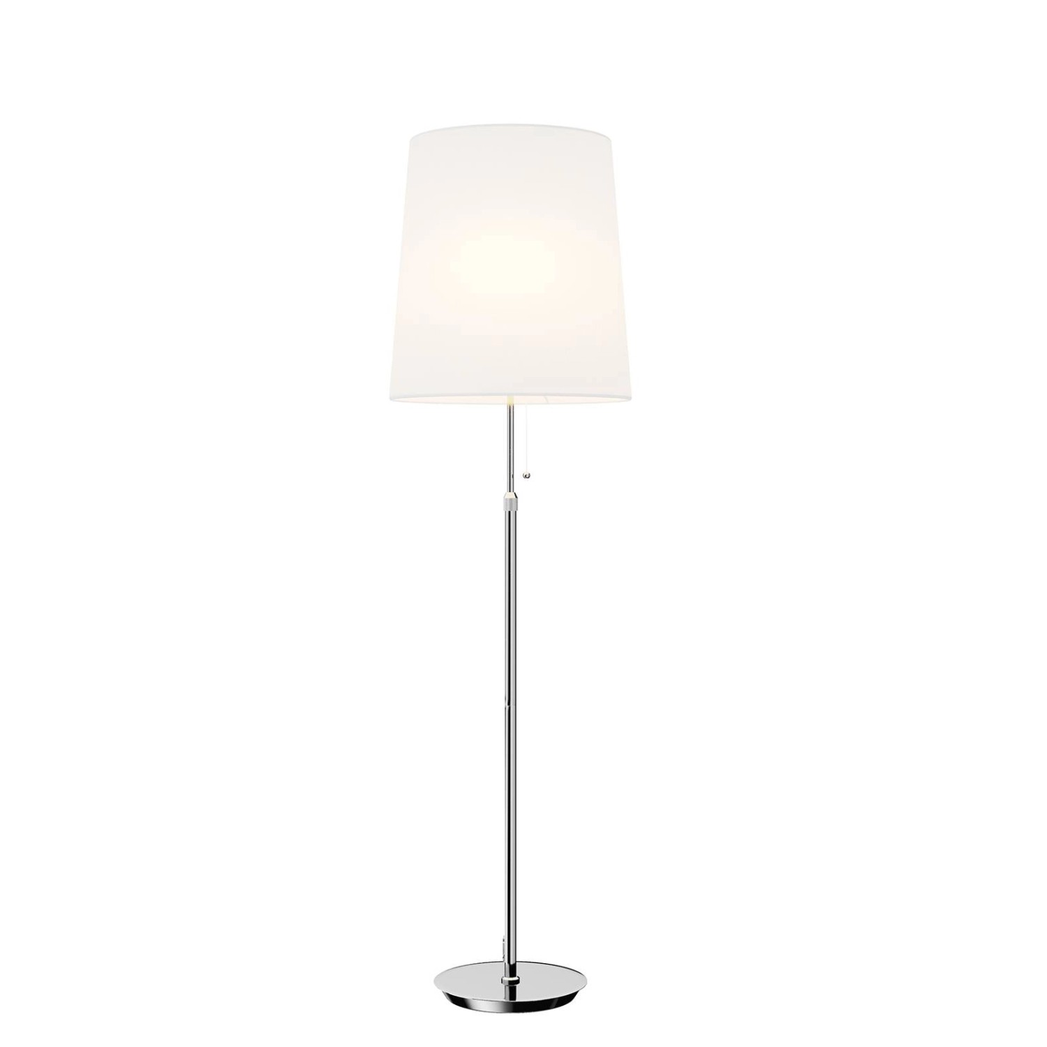 Lucande Stehlampe Pordis 9624520 Modern in Chrom aus Metall 1-flammig E27 Wohnzimmerleuchte