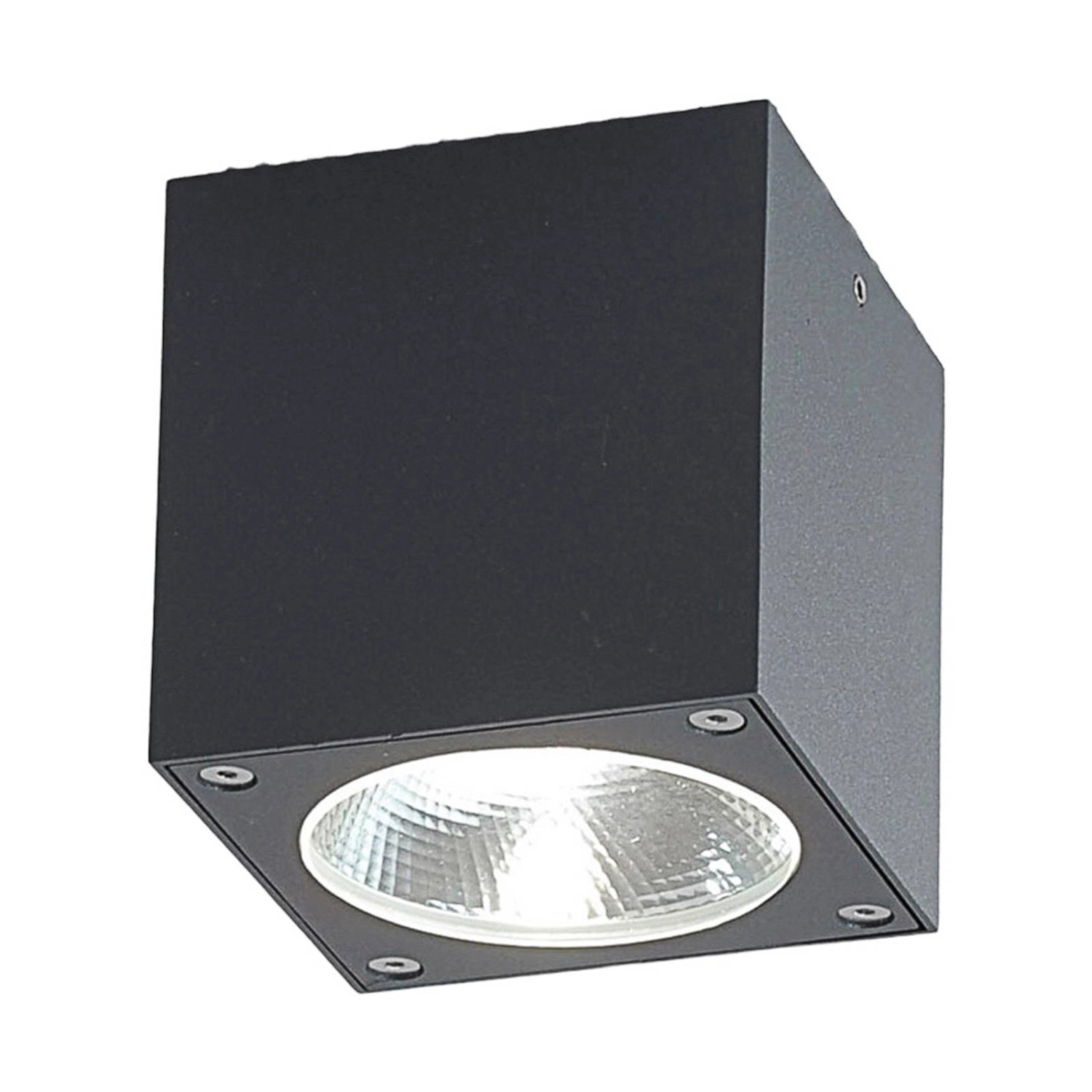 Lucande LED Deckenleuchten Cordy 9616072 Spritzwassergeschützt Modern in Schwarz aus Aluminium 1-flammig