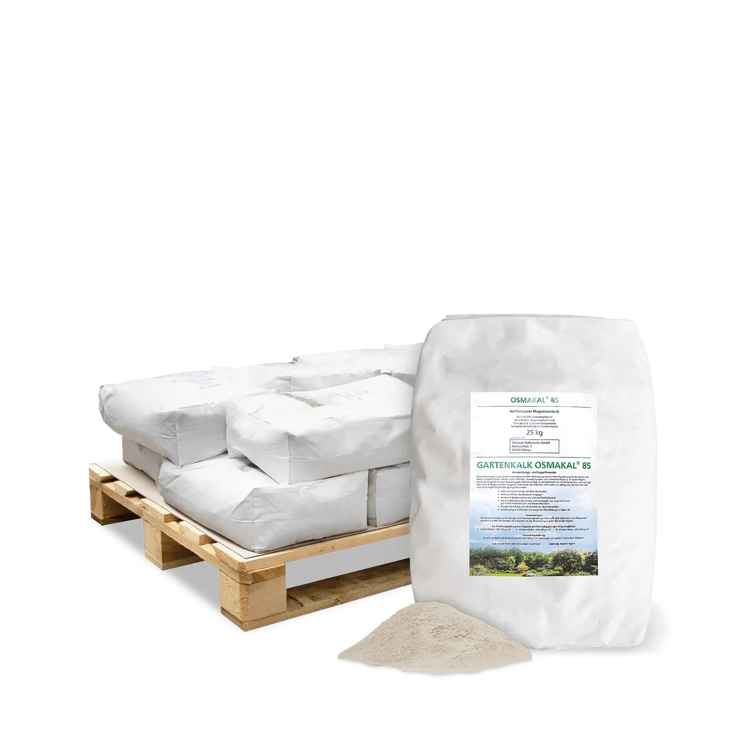 Ostrauer Kalkwerke Gmbh Osmakal Magnesiumkalk 85 25kg x 12 Sack 300kg Palette