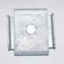 Gabiona Verbindungsklammer aus Aluminium für Gabionen mit 5x5 cm Maschenweite.