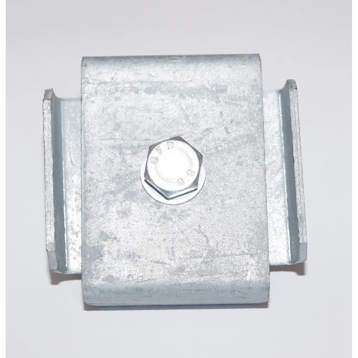 Gabiona Verbindungsklammer aus Aluminium für Gabionen mit 5x5 cm Maschenweite.