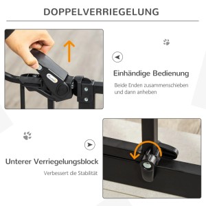 PawHut Türschutzgitter mit Schließautomatik