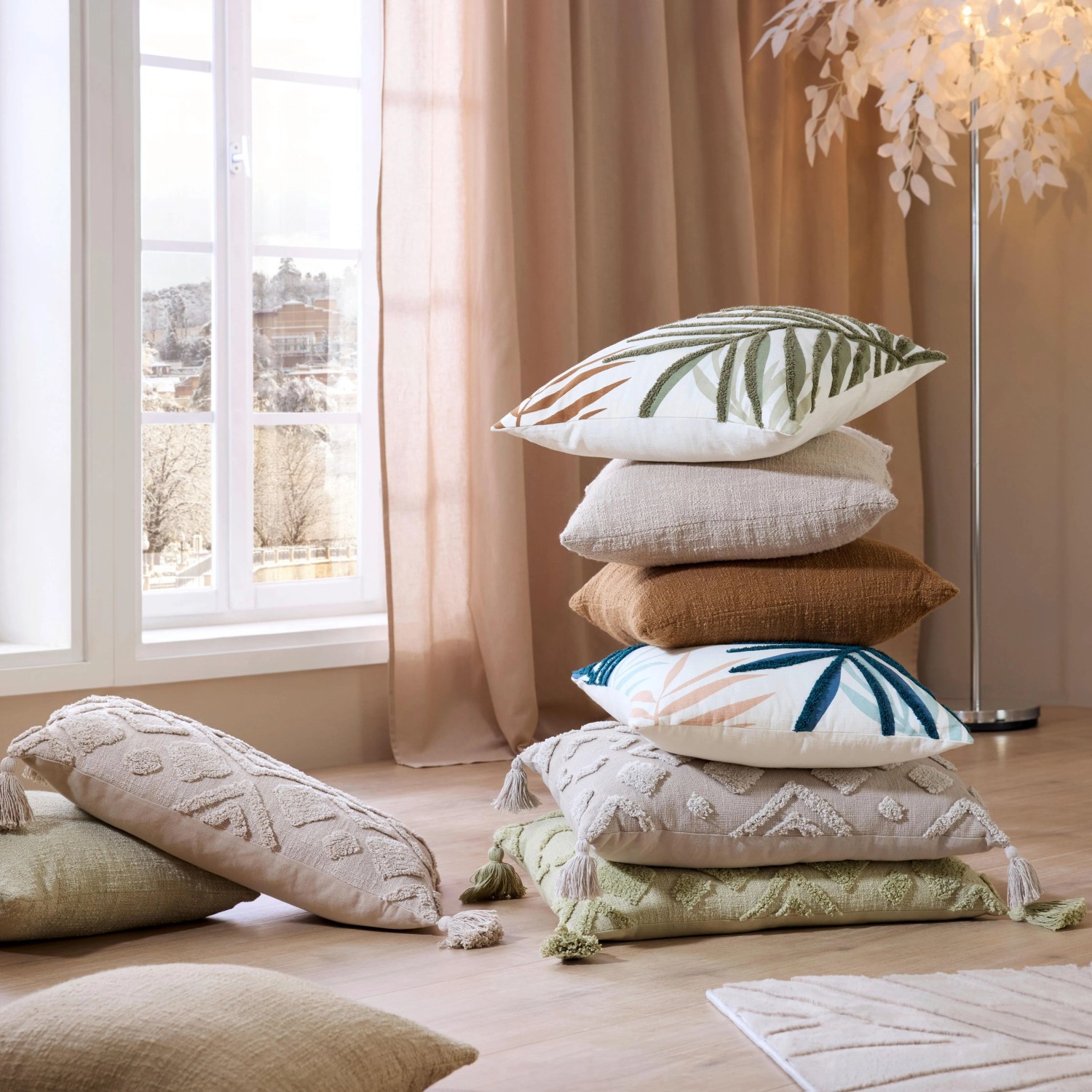 Modern Living Fertigvorhang Sila in Beige ca. 140x255cm_8