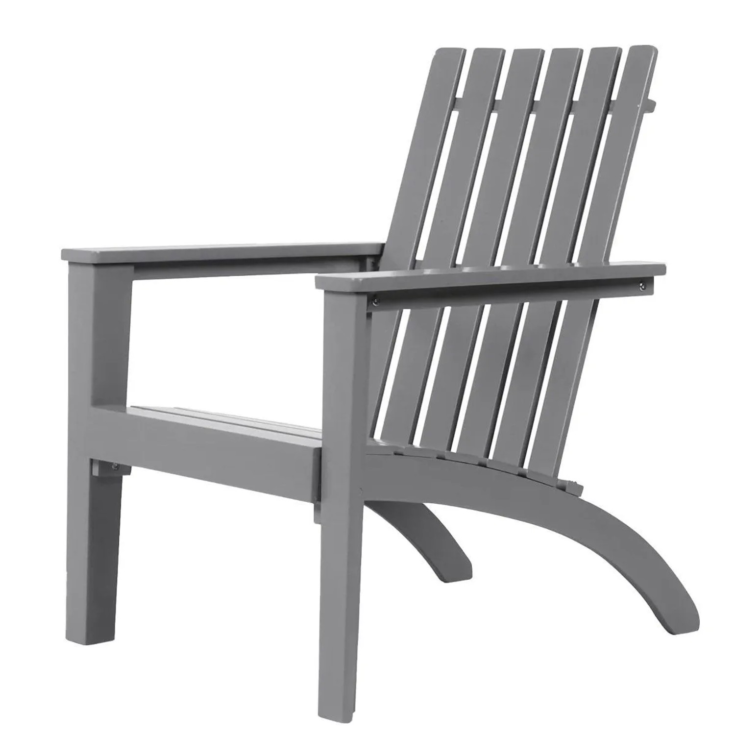 Costway Adirondack Stuhl Adirondack Chair Bis 160 kg Belastbar Grau