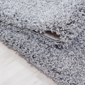 Ayyildiz Hochflorteppich Life 1500 Hellgrau Ø 120 cm
