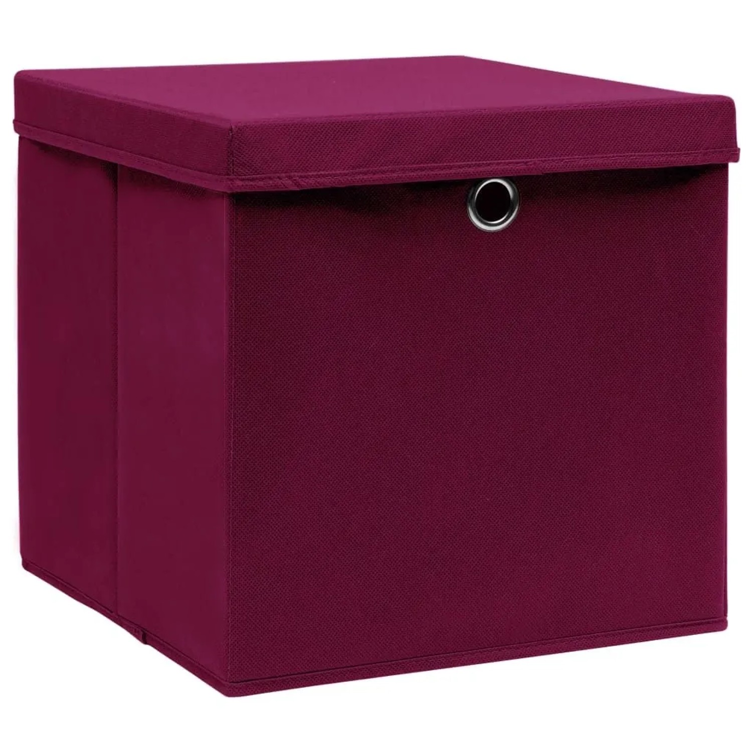 vidaXL Aufbewahrungsboxen mit Deckeln 10 Stk 28x28x28 cm Dunkelrot 325202