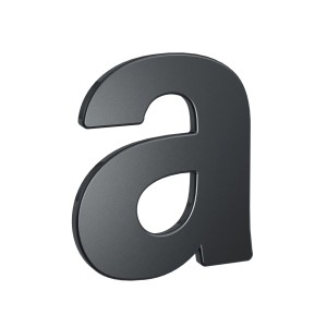 Basi Hausnummer 'a', Stahl Anthrazit, zur Montage an der Hauswand.