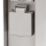 2-fach Steckdosensäule IP44 in Silber aus Edelstahl für den Außenbereich.