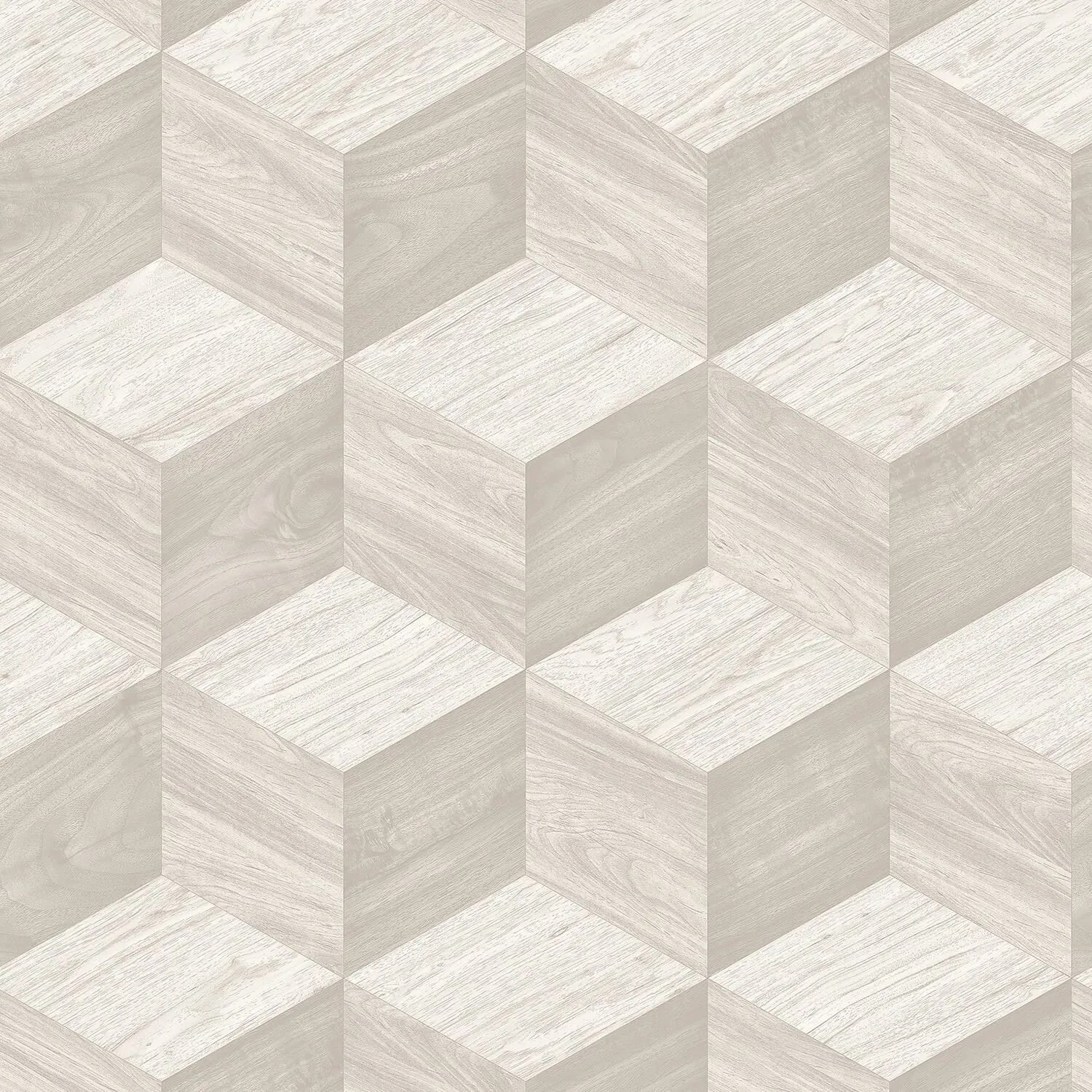 PROFHOME Re521091-Di Holz Tapete 3D Schimmernd Grau Weiß Seiden-Grau 0,53 m x 10,05 m  5,33 m2
