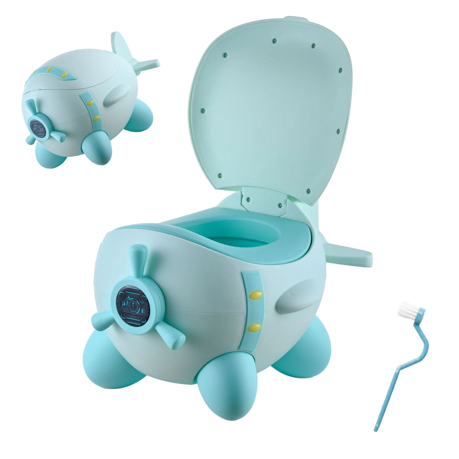 Relaxdays Kinder Töpfchen Polypropylen Mint Herausnehmbar Gepolstert BPA-Frei Spritzschutz