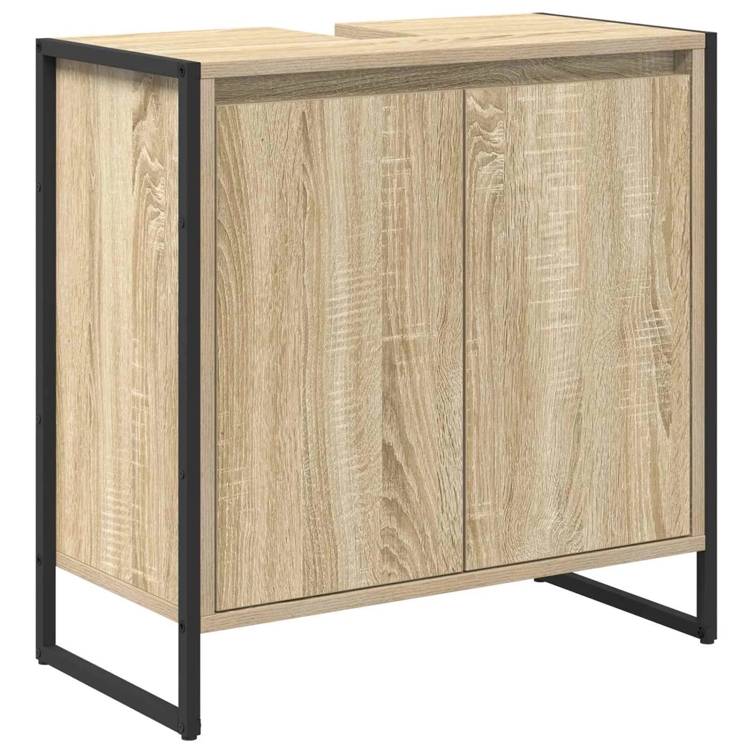 vidaXL Badezimmerschrank mit Tür Sonoma 60 x 30 x 60 cm Holzwerkstoff 88648 günstig online kaufen
