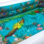 Bestway Family Pool mit 3D Unterwasserwelt-Motiv, eckig, 262x175x51 cm. Planschbecken mit aufgedruckten Fischen und Schildkröte.