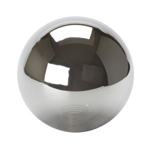 Rauchfarbener, kugelförmiger Glas-Lampenschirm Ø 100 mm für G9 Fassungen. Ersatzglas für Leuchten.