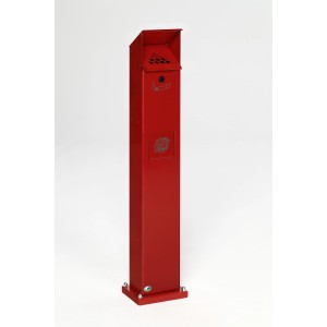 PROREGAL Kombiascher Standsäule Für Außenbereich HxBxT 115 x 18 x 15 cm Verzinkter Stahl Rot