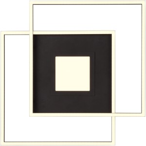 Moderne, schwarze LED Deckenleuchte Via mit geometrischem Design.
