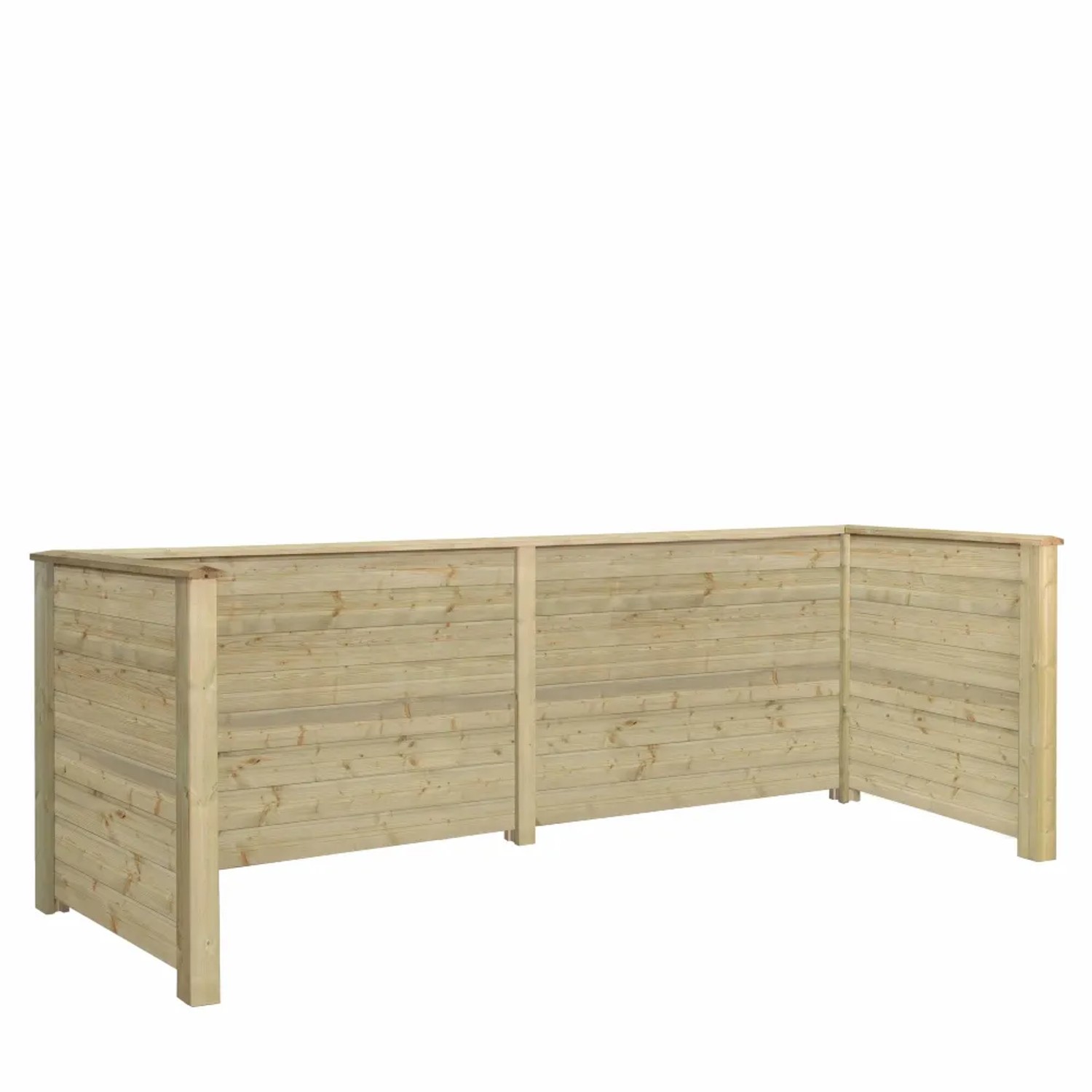 Mülltonnenverkleidung Plank Nadelholz Druckimprägniert 377 cm x 97 cm x 108 cm