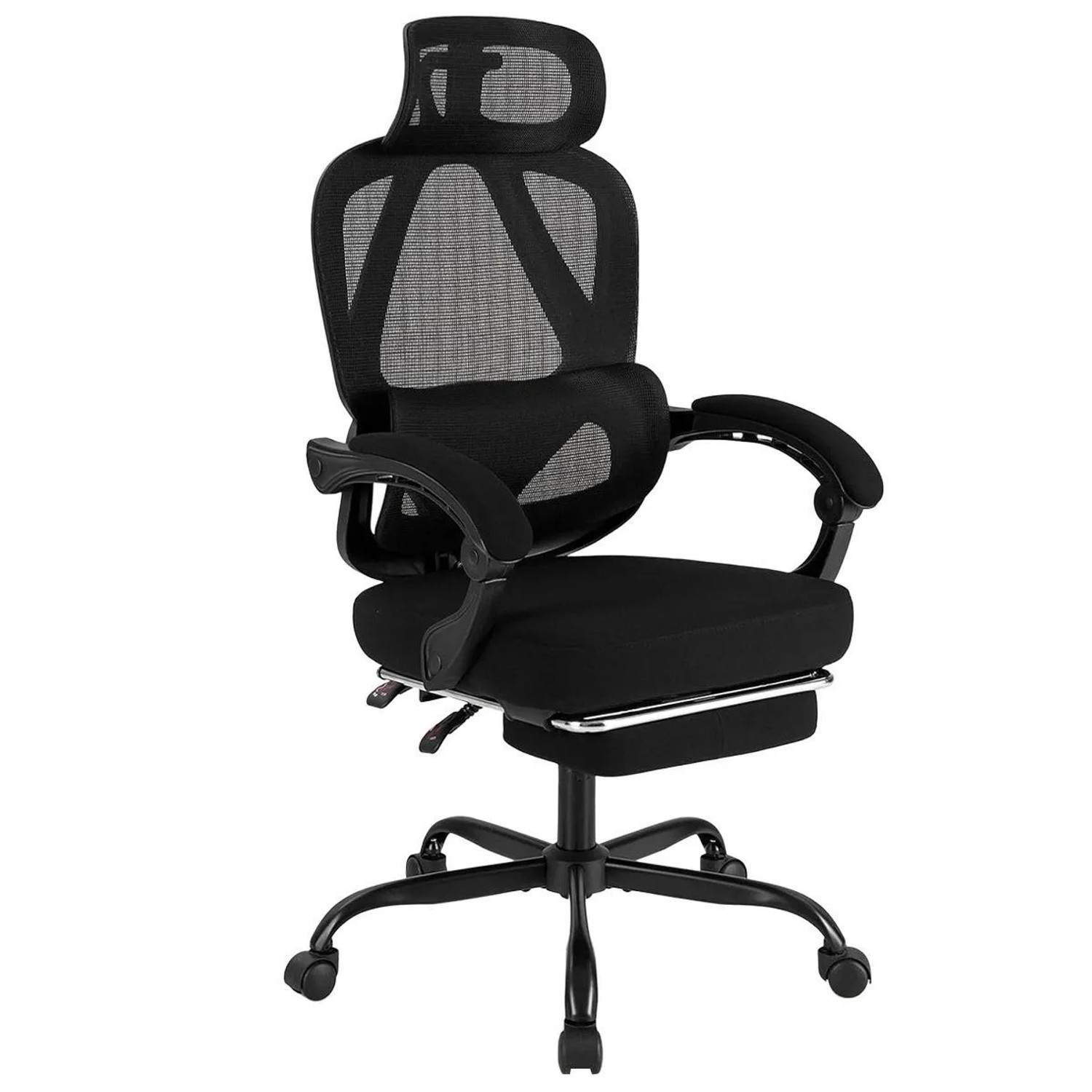 Costway Bürostuhl Ergonomisch mit Einziehbarer Fußstütze 70 x 70 x 122 cm günstig online kaufen