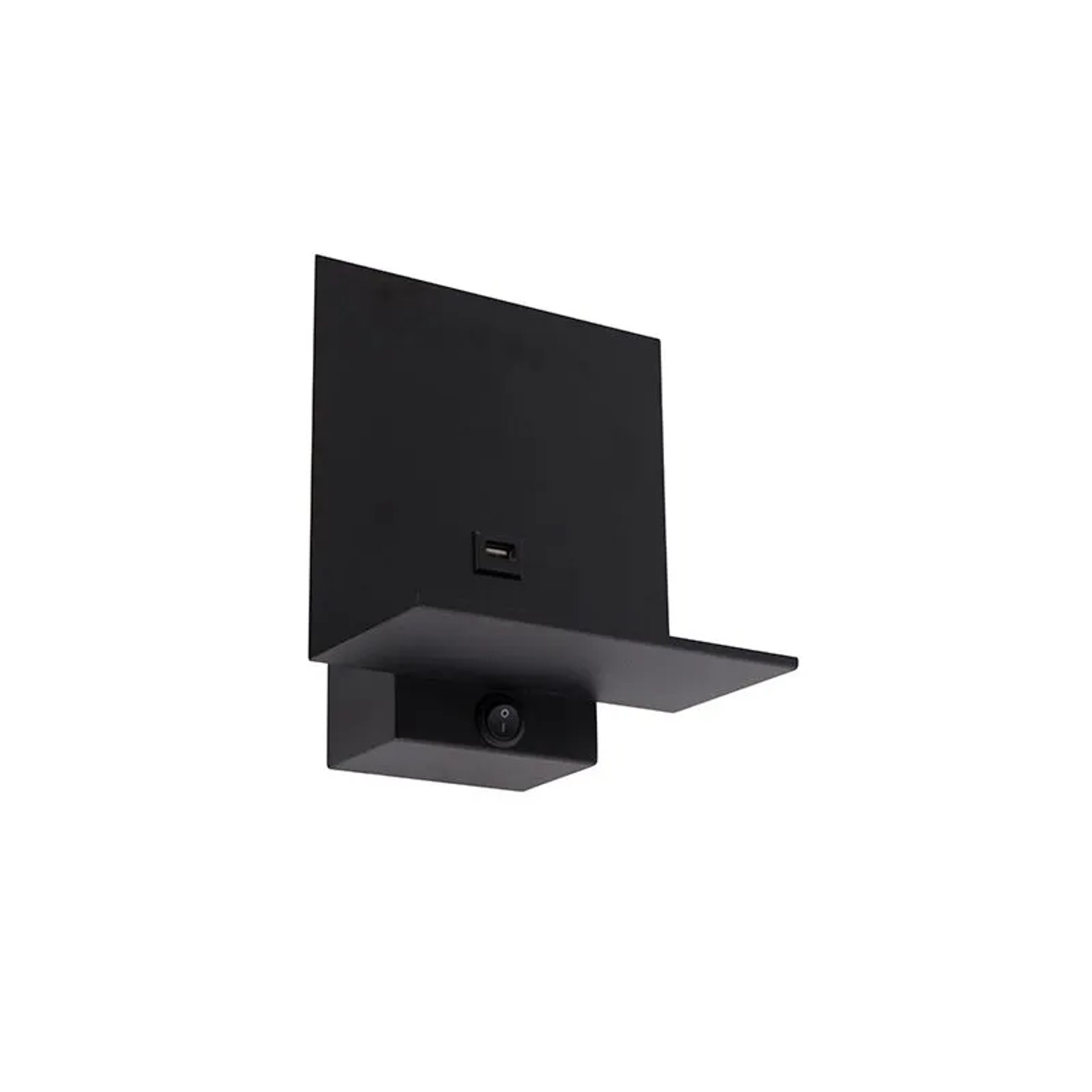 QAZQA Moderne Wandleuchte Schwarz inkl  USB Anschluss Flero