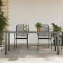 Schwarzer vidaXL Gartentisch (190x90 cm) aus Aluminium und Glas. Wetterfest und ideal für Garten/Terrasse.