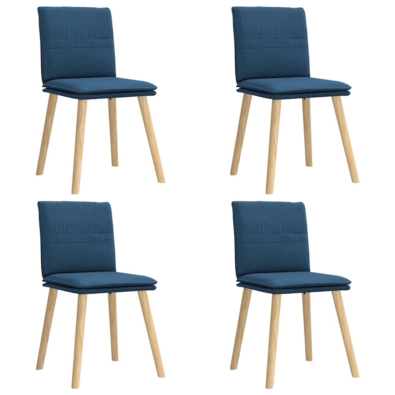 vidaXL Esszimmerstühle 4 Stk Blau Stoff 3315363 günstig online kaufen