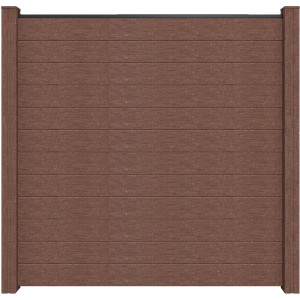 GroJa Steckzaun Solid Quadratisch, 180x180 cm, Terra. Sichtschutzzaun aus robustem Material.