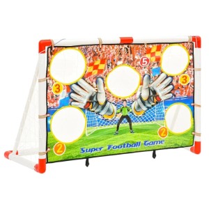 vidaXL Fußballtor-Set mit Torwand 120x51x77,5 cm 80344