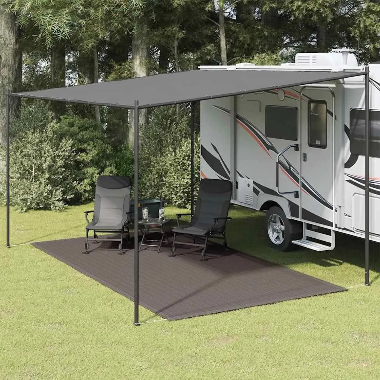 vidaXL Zeltteppich 200x400 cm Anthrazit 310678_2