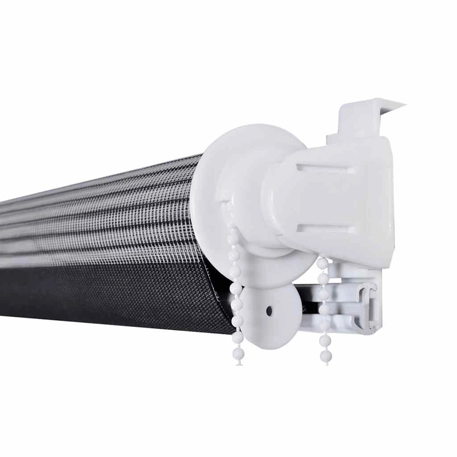 vidaXL Doppelrollo, 100x175 cm, Schwarz, mit Seitenzug und abwechselnd transparenten/blickdichten Streifen.