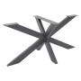 Anthrazitfarbenes ML-Design Tischgestell Spider mit X-Design für Esstische.
