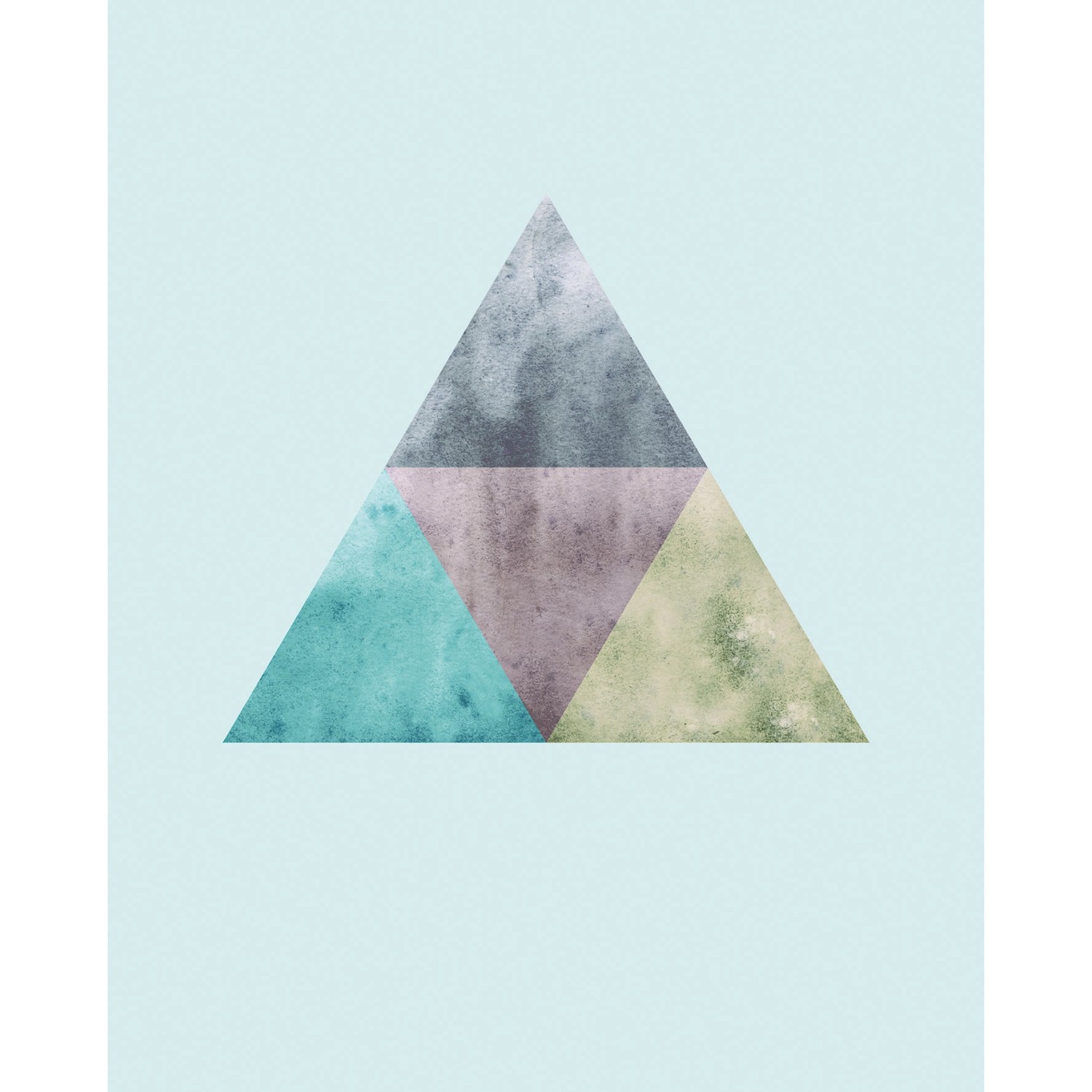 Komar Wandbild Triangles Top Blue 40 x 50 cm günstig online kaufen