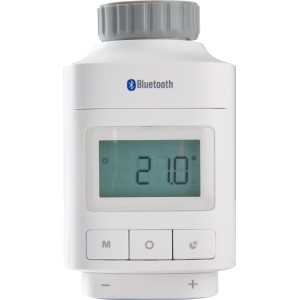 Elektrischer Heizkörperthermostat SH 6 Bluetooth, weiß-matt, mit Display.